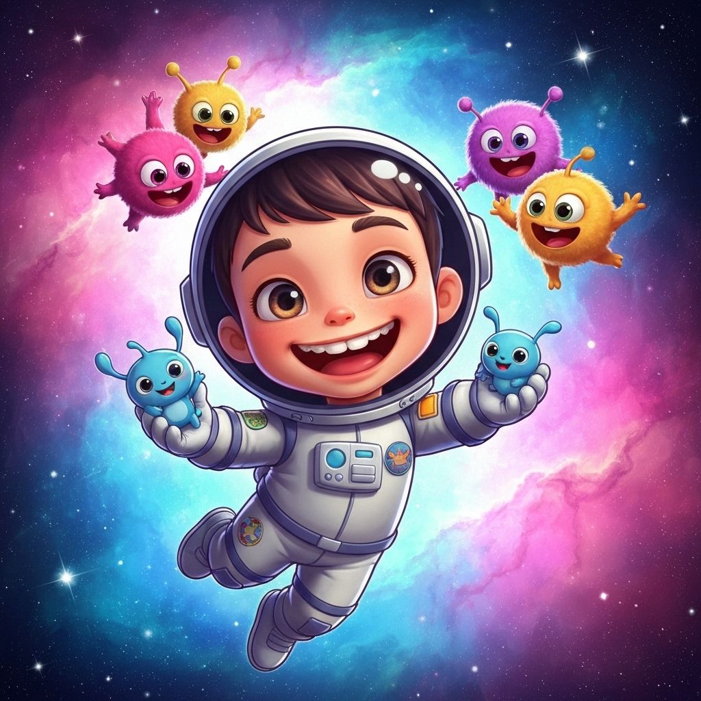 Space Adventure storybook theme preview